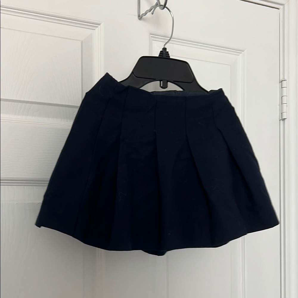 Navy Pleated Girls Skirt